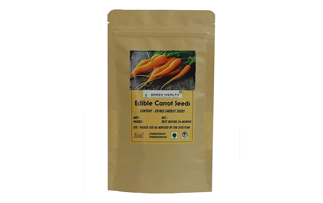 Green Wealth Edible Carrot Seeds    Pack  100 grams